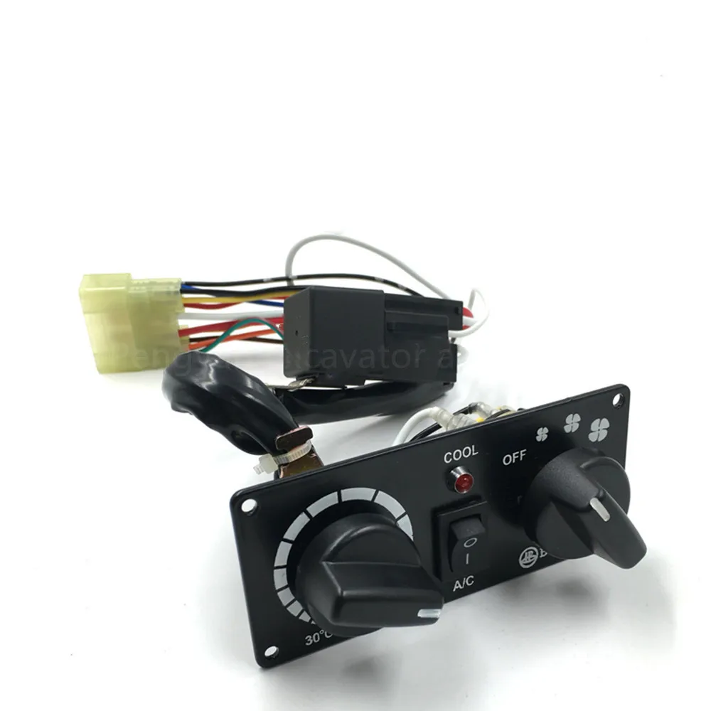 Excavator Parts For Longgong LG60 Liugong Sany SY60 65  Switch Air Conditioning Panel Controller 12V