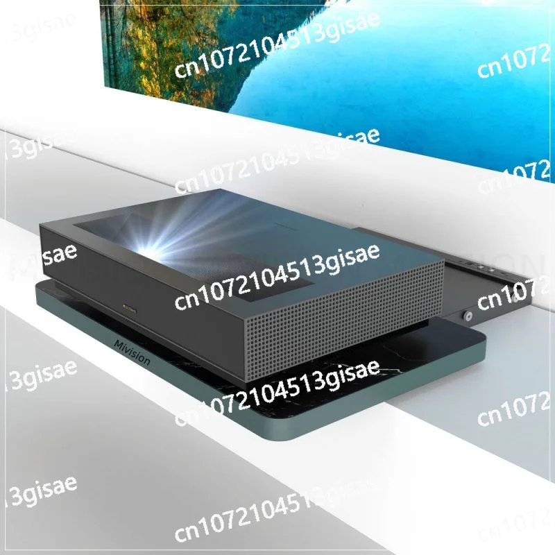 para projetor laser ultracurto - bandeja deslizante automática azul profundo/dourado/tira