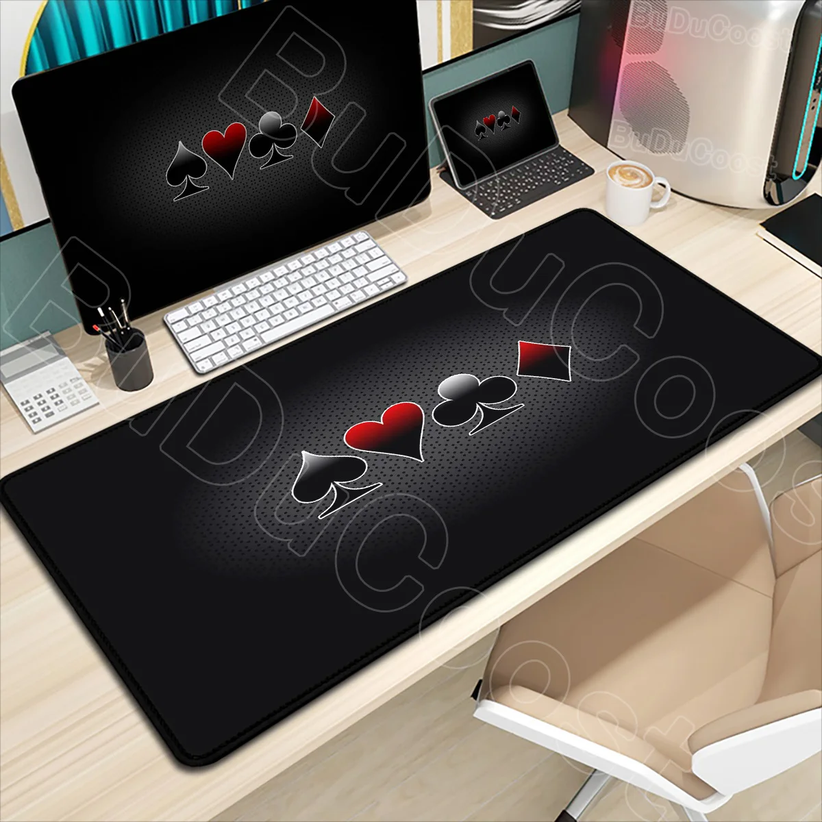 E-sports Game Poker Mouse Pad Large Computer Laptop Gamer Desk Mats XXL Rubber Anti-slip Gaming Keyboard Mousepad PC Accessories