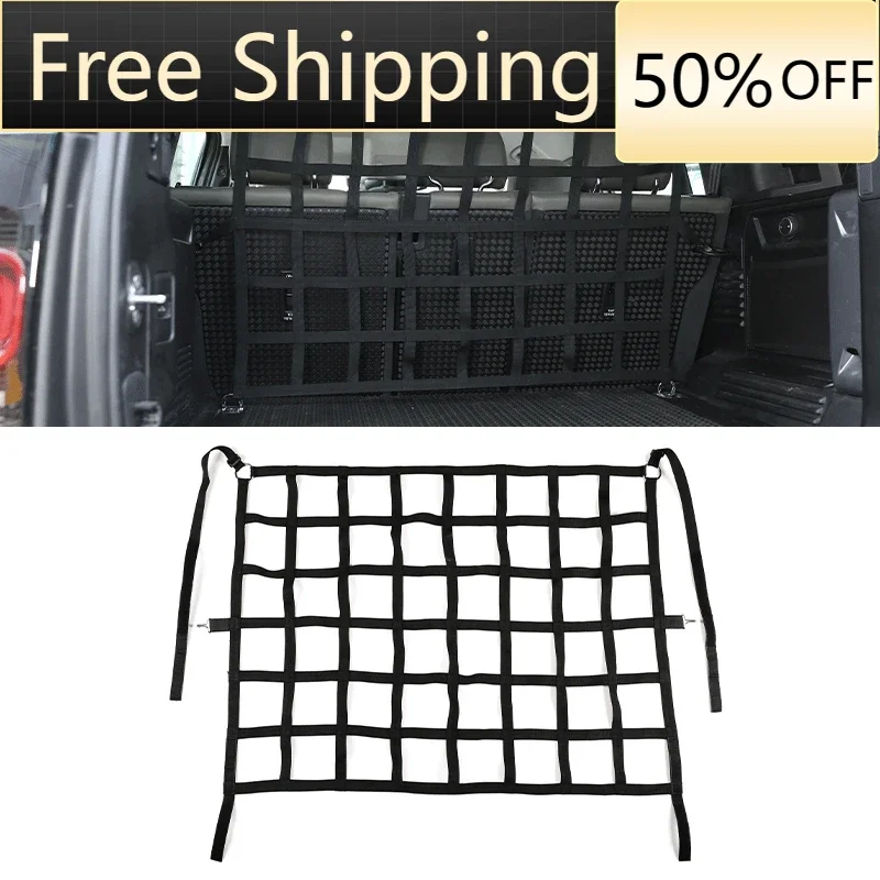 Trunk Pet Security Fence pet Dog Barrier Security network Hanging Nets Car Accessories For Land Rover Defender 110 2020-23 Black