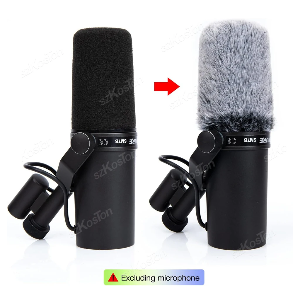 Pop Filter for Shure SM7B Microphone Noise Reduction Furry Windscreen Microphone Muff Wind Cover for SM7B/SM7dB Mic Accessories