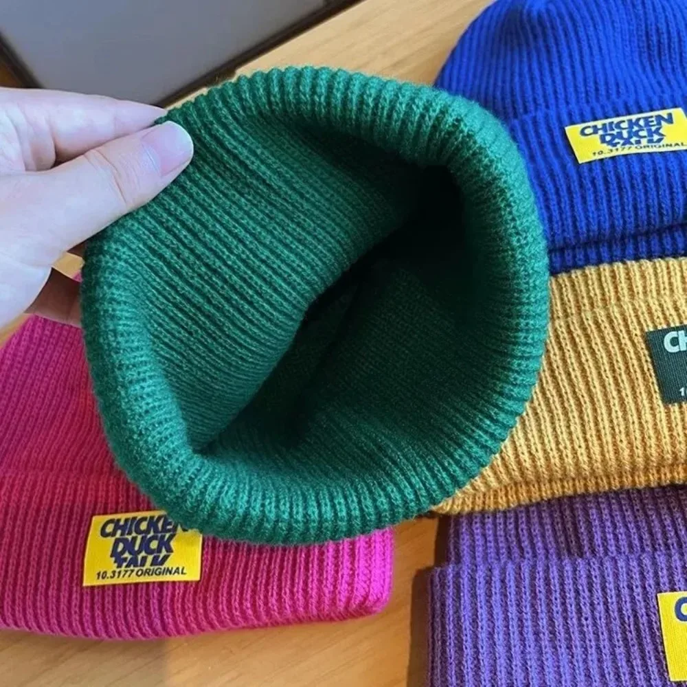 High Quality American Street Style Knitted Hats Warm Unisex Ear Protection Hat Brimless Hat