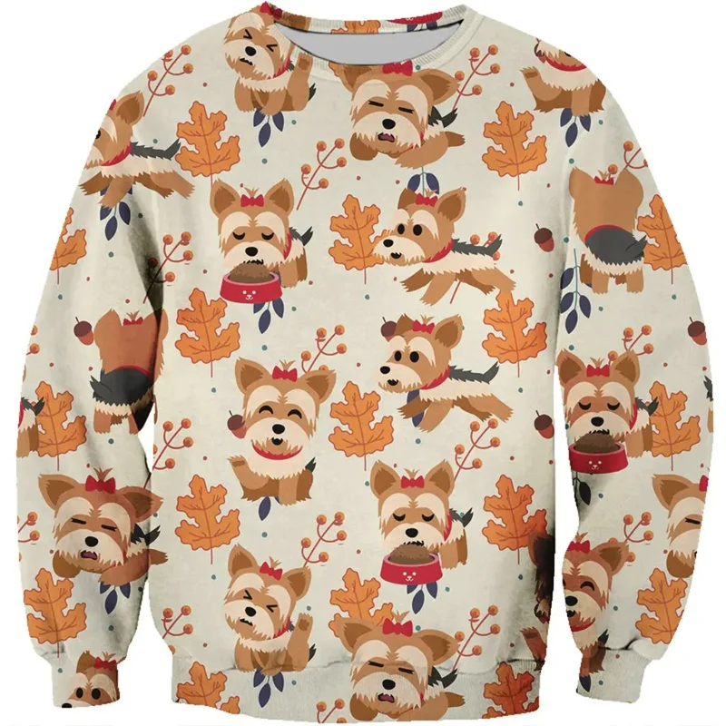 

Corgi Labrador Dog Sweatshirt Trendy Fall And Winter Loose Comforts Pullover Sportwear Longsleeved Tops Men Women