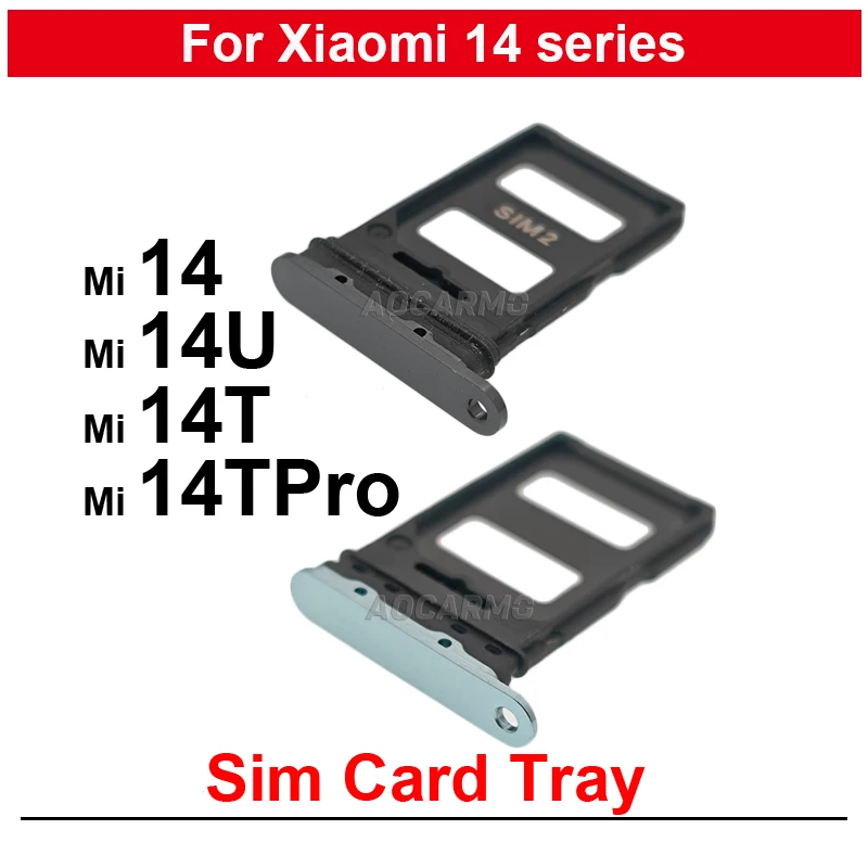 

Черный, фиолетовый, зеленый, серебристый держатель SIM-карты для Xiaomi 14, 14T Pro, 14Pro, запчасть для ремонта и замены слота SIM-карты