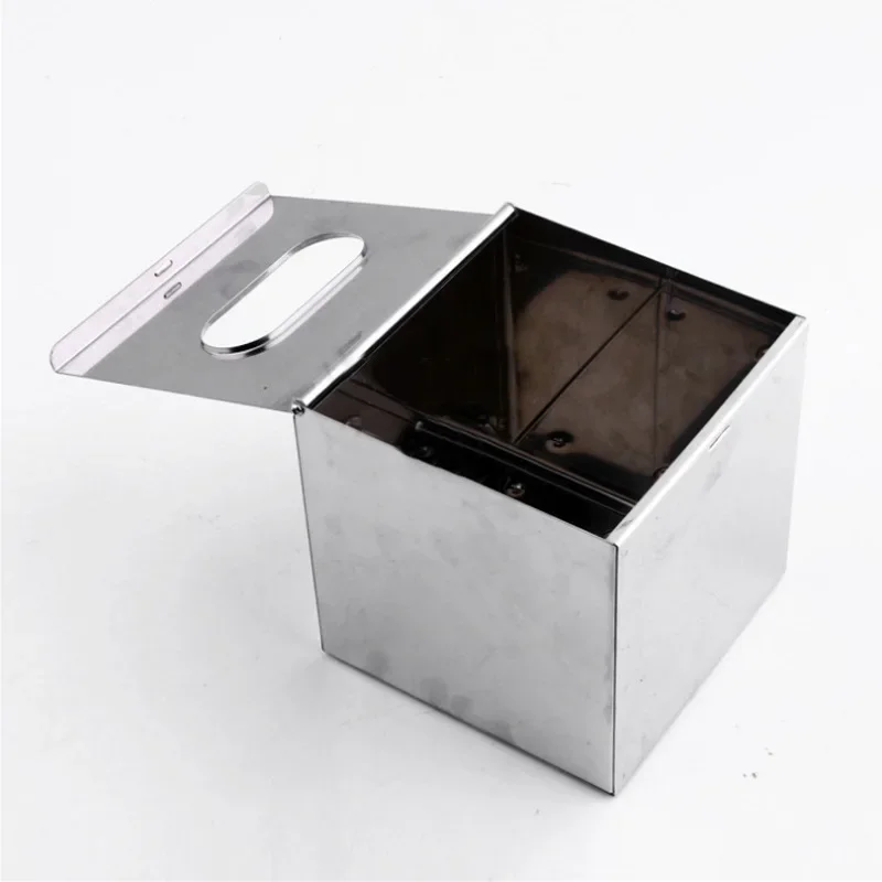 Paper holder elegant chrome car household cube square tissue box container stainless steel carton towel napkin holder