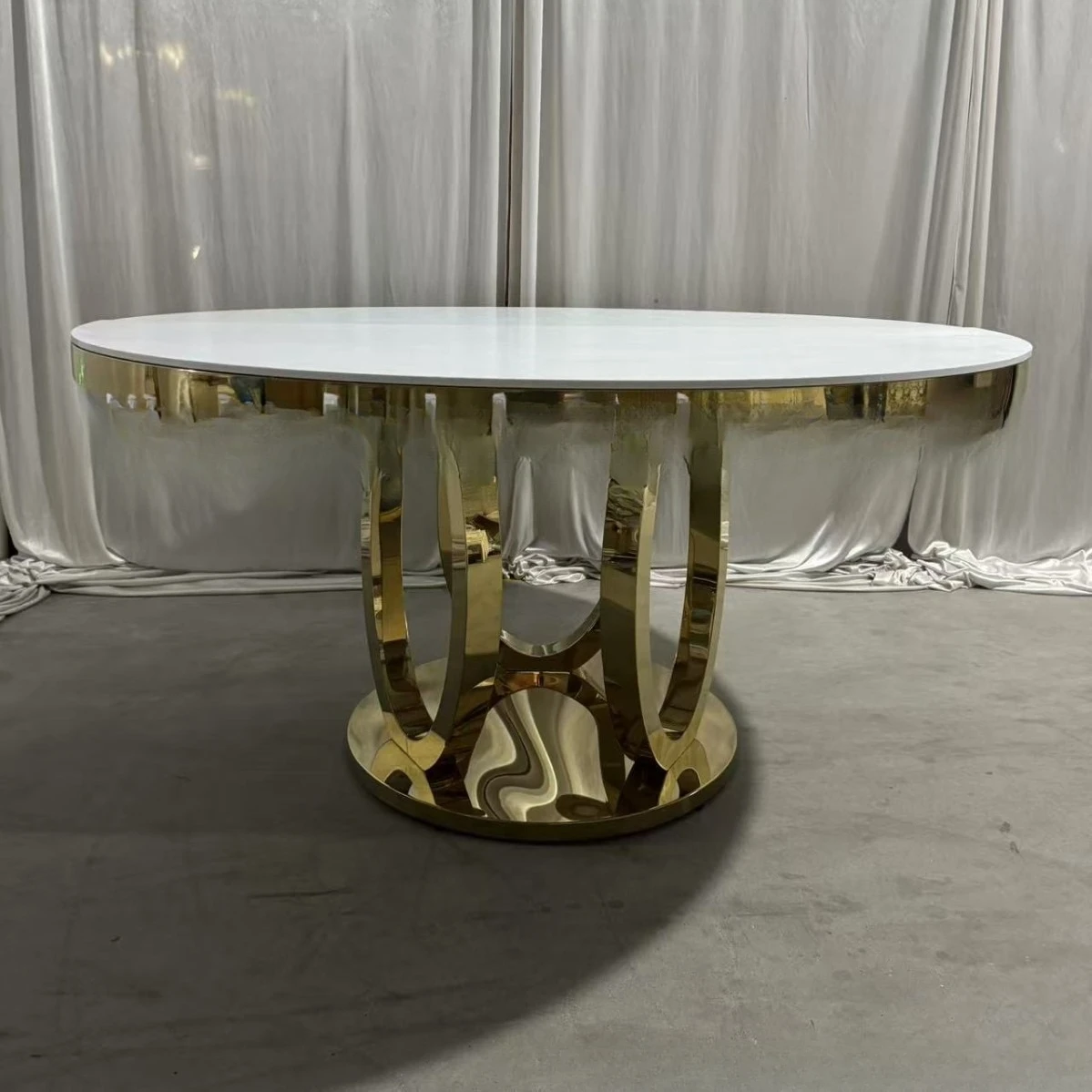 Wedding stainless steel cross-border new wedding stainless steel dining table