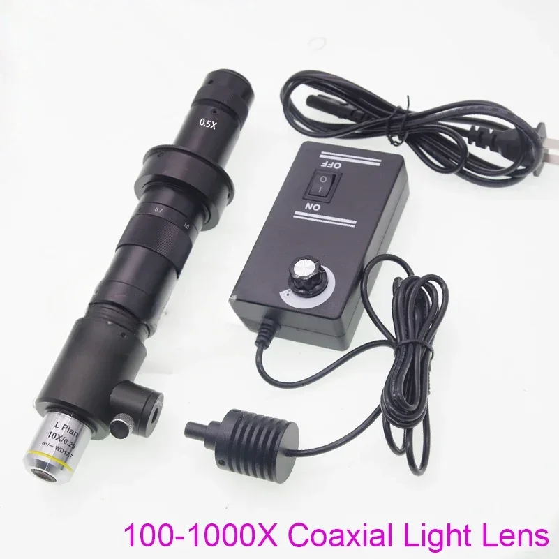 M26 RMS Lens Adapter Half Reflection Half Transmission Coaxial Point Light LED Industrial Video Microscope C-Mount Accessories