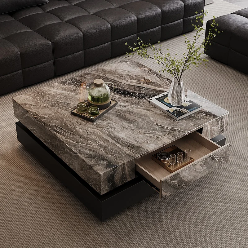 

Квадратные современные журнальные столики для гостиной, диван, приставной столик, гостиная, центр обслуживания, вспомогательный ящик для хранения, мебель для дома