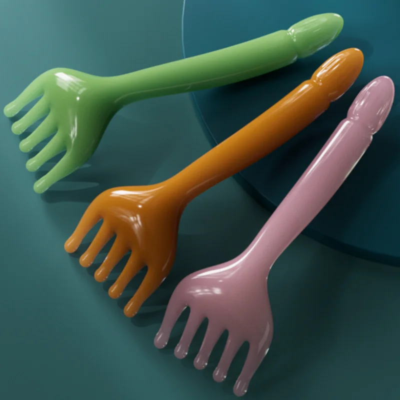 2pcs Resin Head Massager Five-Claw Massage Comb Gua Sha Full Body Massager for Scalp Neck Shoulders Meridian Relaxation Tool