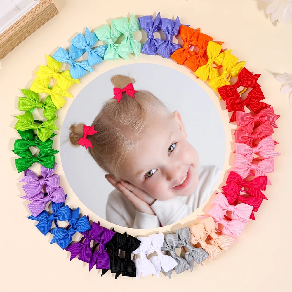 Nministériels ds de Cheveux Solides pour Fille, Petits artificiel astiques pour Tout-petits, Nministériels ds pour Bébés, Porte-Queue de Cheval, 40 Pièces