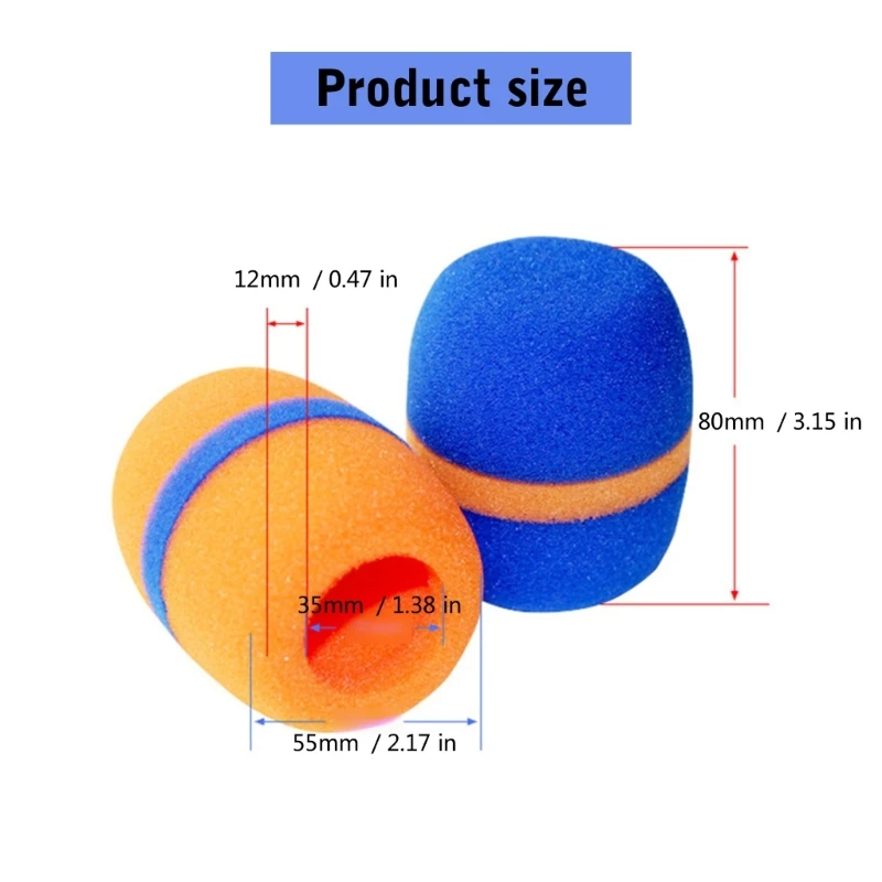 5 uds espuma para micrófono espesar cubierta micrófono esponja profesional estudio parabrisas protección parrillas escudo