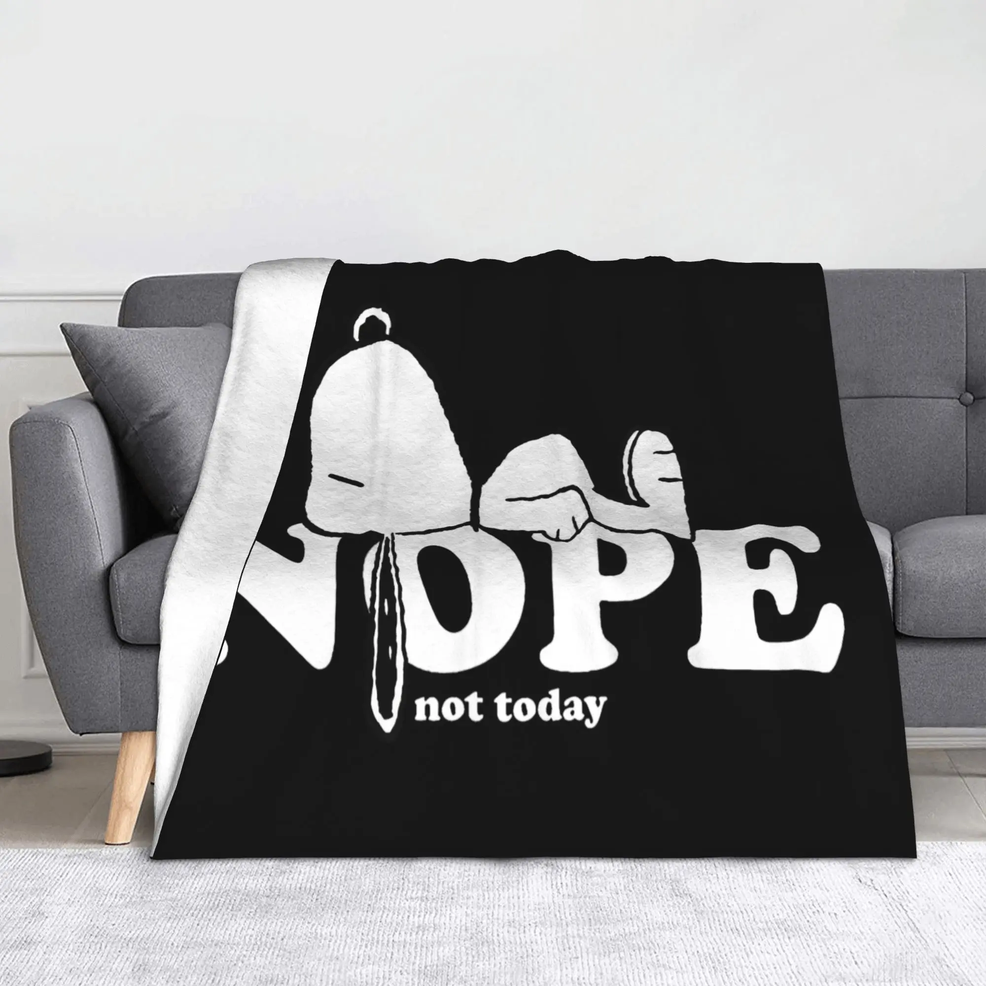 

Фланелевые одеяла Snoopy Nope, потрясающее одеяло с героями мультфильмов для кровати, дивана, 150*125 см, покрывала