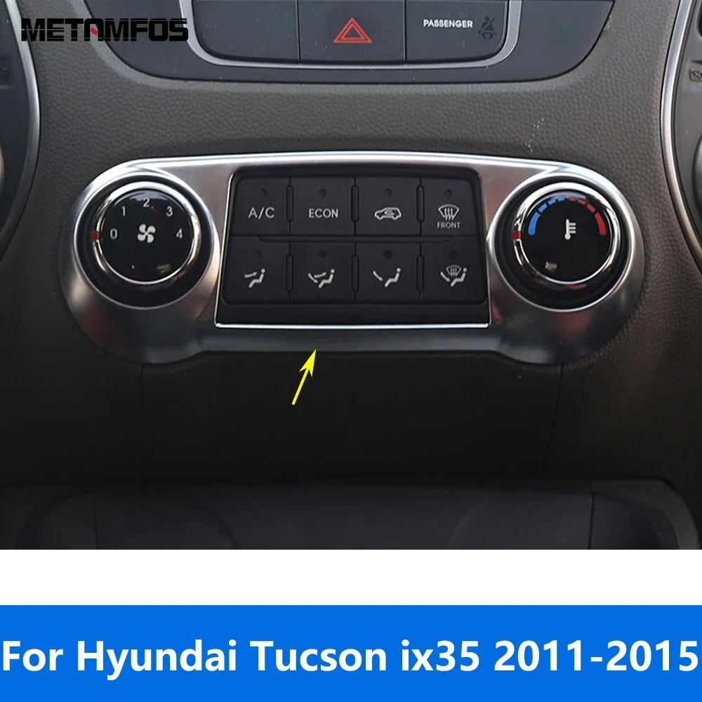 Accessories For Hyundai Tucson ix35 2011 2012 2013 2014 2015 Interior Matte Air Condition Switch Button Cover Trim Car Styling