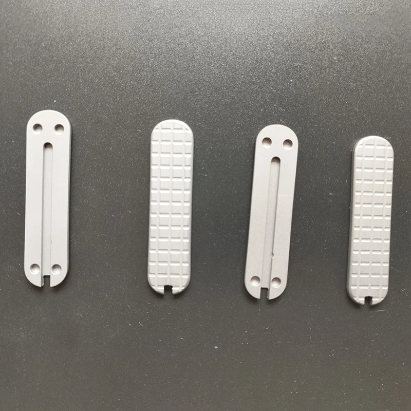 

Custom Grid Pattern Knife Titanium Handle Scales Patches For 58MM Victorinox Swiss Army Knives Grip DIY Making Accessories Parts