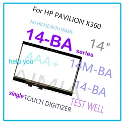 14.0'' touch digitizer for hp pavilion x360 14m-ba 14-ba series touch screen panel with frame not lcd replacement