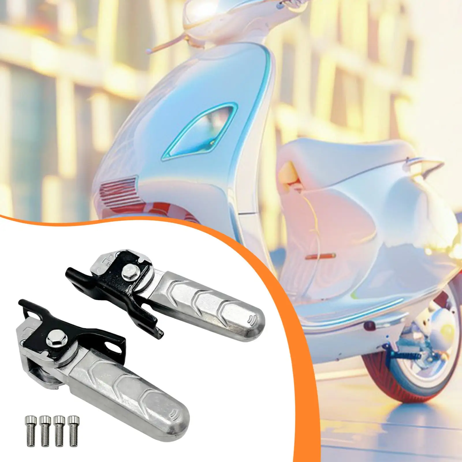 E Bike Foot Rests Comfortable Spare Parts Lightweight Non Slip Sturdy Replace Practical Foldable Pedal Aluminum Alloy Foot Pegs