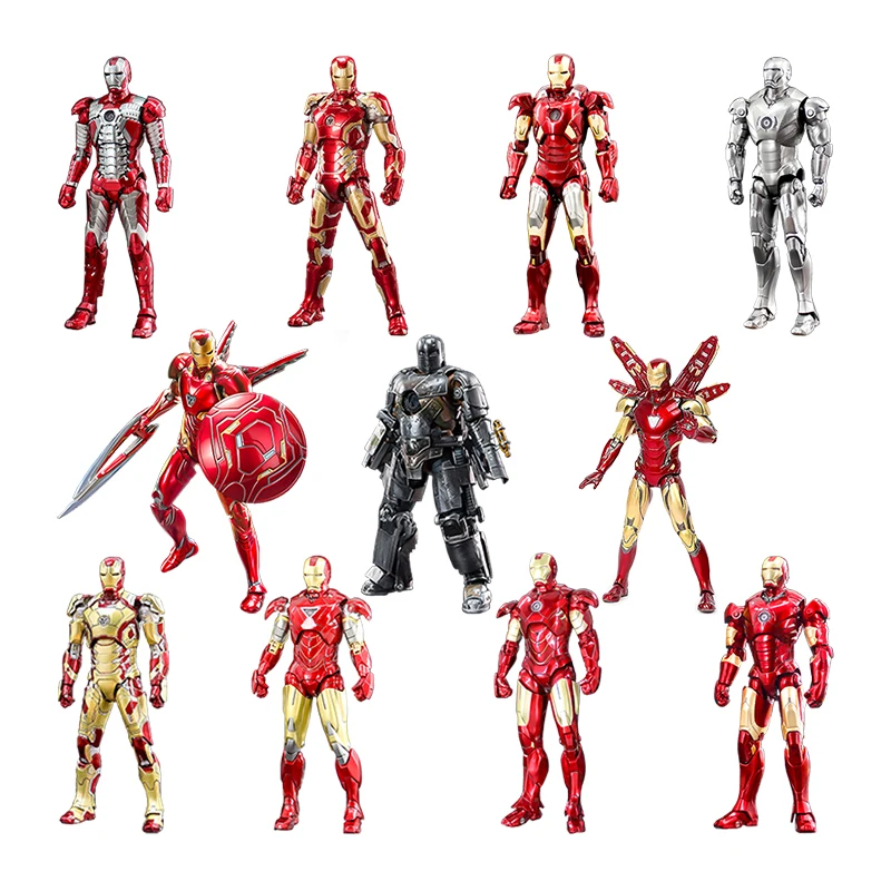 ZD Toys Iron Man MK1-7 42 43 50 85 Disney Marvel Cinematic Super Hero Joints Movable Action Figure Model Upscale Birthday Gifts