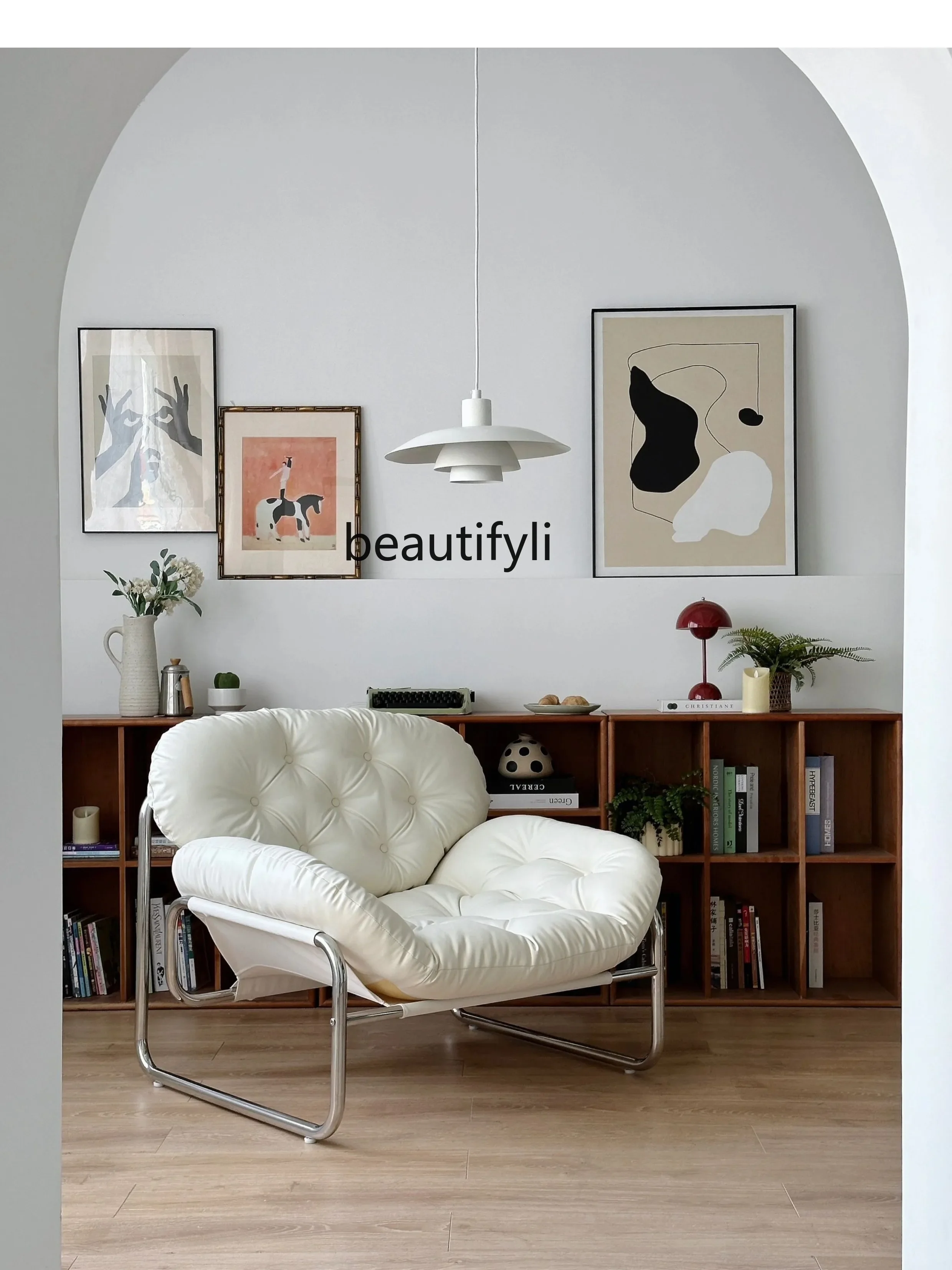 

ss7304 Cloud Chair Cream Style Leisure Single Middle Ancient Couch