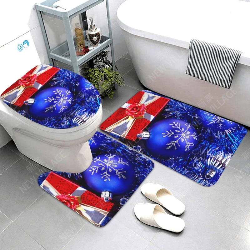 home bathroom floor mats Christmas decorations Bath Foot mat modern bathroom accessories rug Toilet mat Bathtub anti-slip carpet