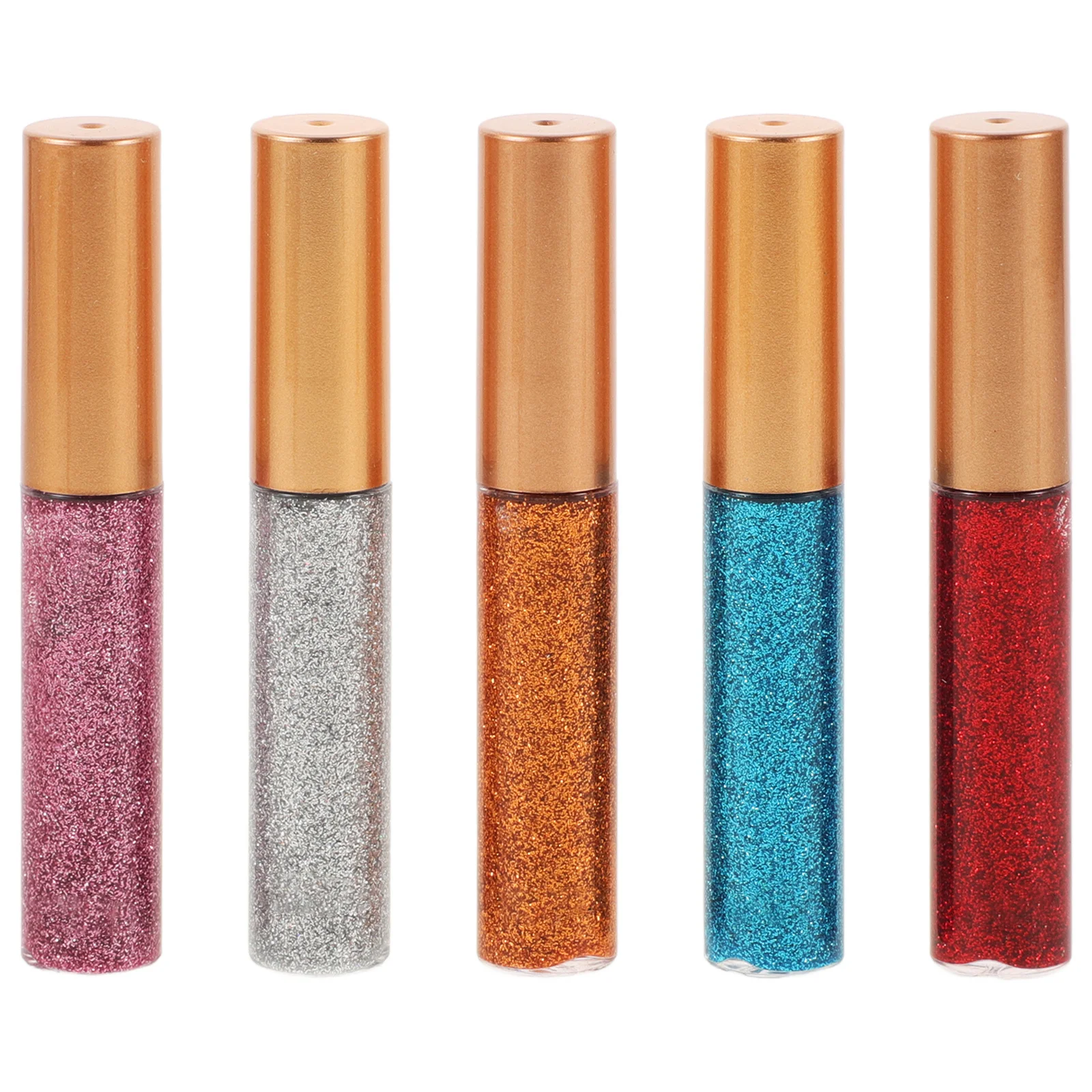 مجموعة ظلال عيون سائلة لامعة مكونة من 5 قطع قلم تحديد عيون معدني لامع مقاوم للماء بألوان لامعة للمناسبات الخاصة #6