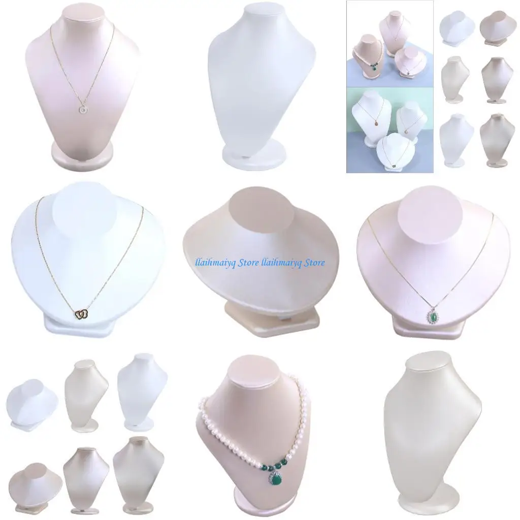 

573B Necklace Display Holder PU Material Necklace Holder for Jewelry Displaying