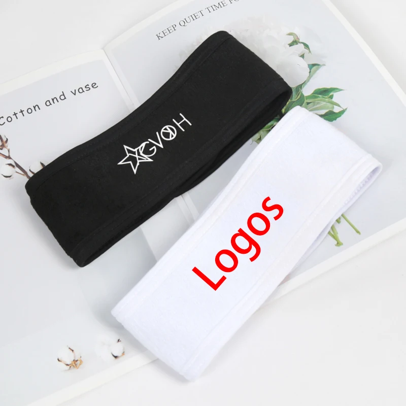 

New Customized Headband Featuring Photos and Logos of Your Design Custom Logo Women Yoga Sports Hairband Beauty Salon Makeup SPA