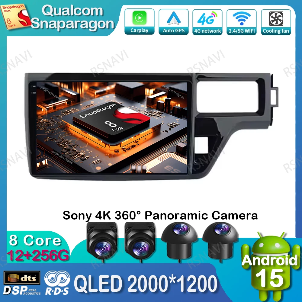 

Car Radio Android 15 For Honda Stepwgn 5 RHD 2015-2021 DVD QLED RDS Viedo Player AUTO Head Unit AI Voice Navigation IPS Systems