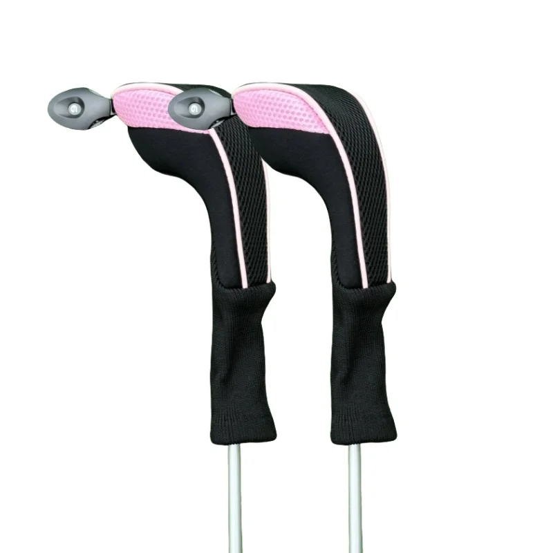 2 قطعة غطاء الرأس الهجين جولف طويل الرقبة الهجين رئيس يغطي UT نوادي الغولف يغطي اللون الوردي جولف رئيس حماية