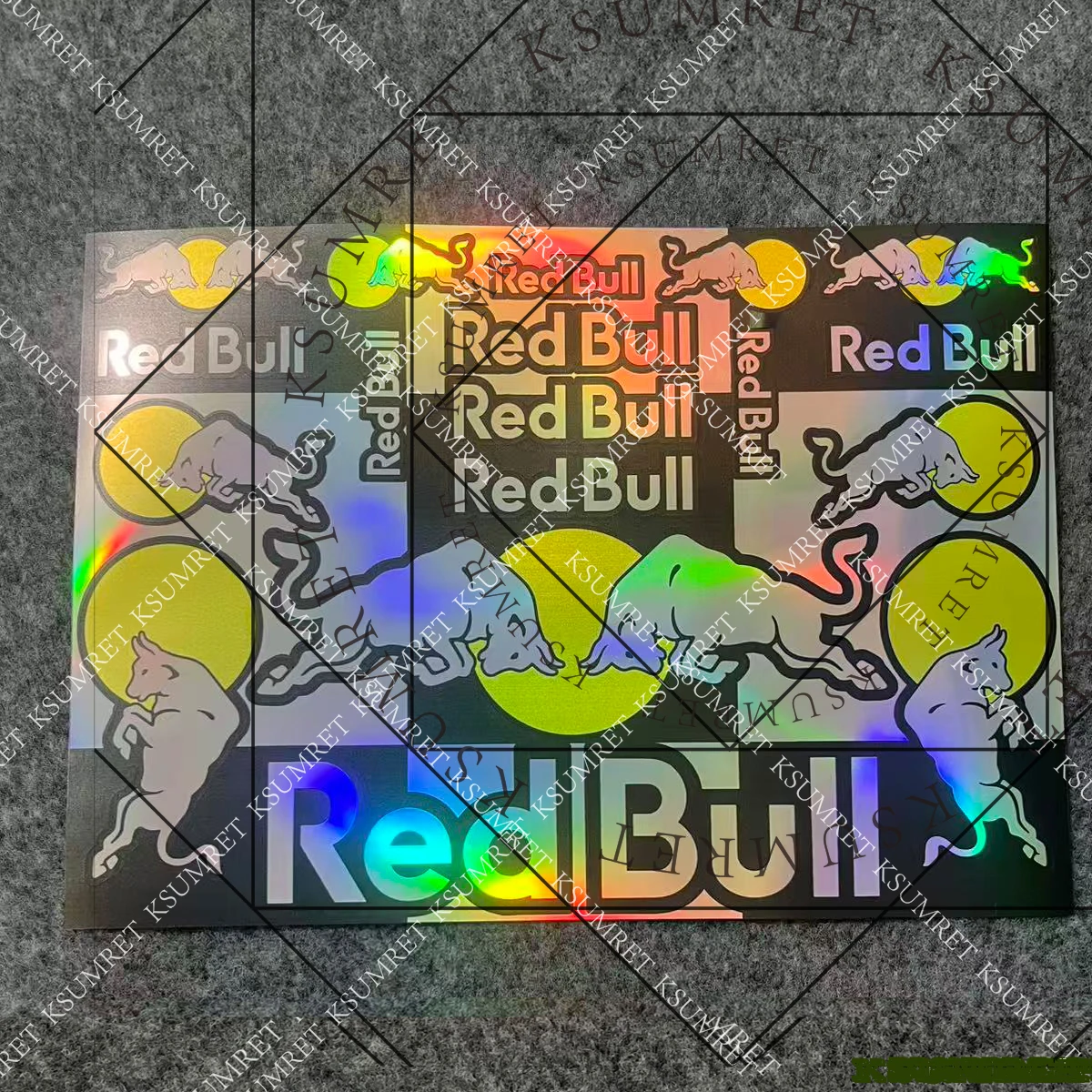 

Лазерная виниловая наклейка на мотоцикл Red Bull, наклейка на шлем, набор логотипов на бак