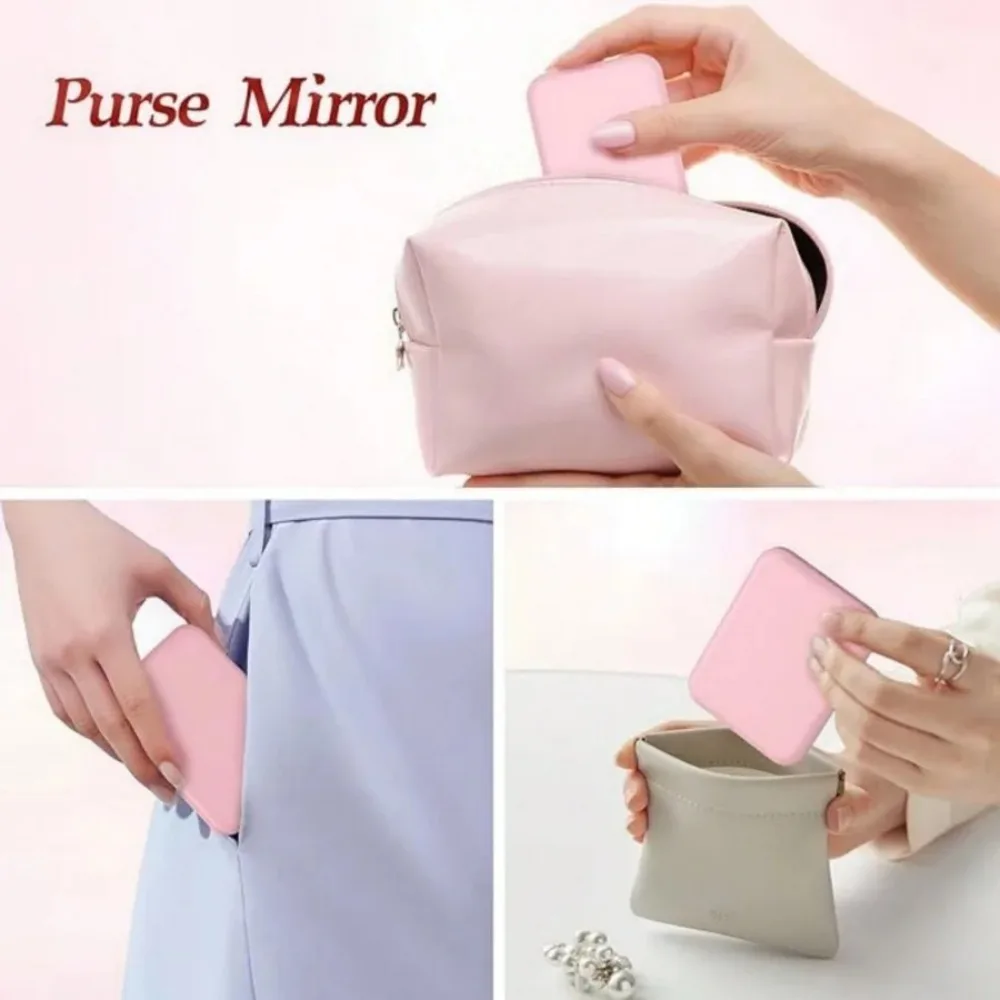 ポータブルLEDメイクアップミラー - 両面1倍/3倍拡大、照明付きトラベルミラー、電池式