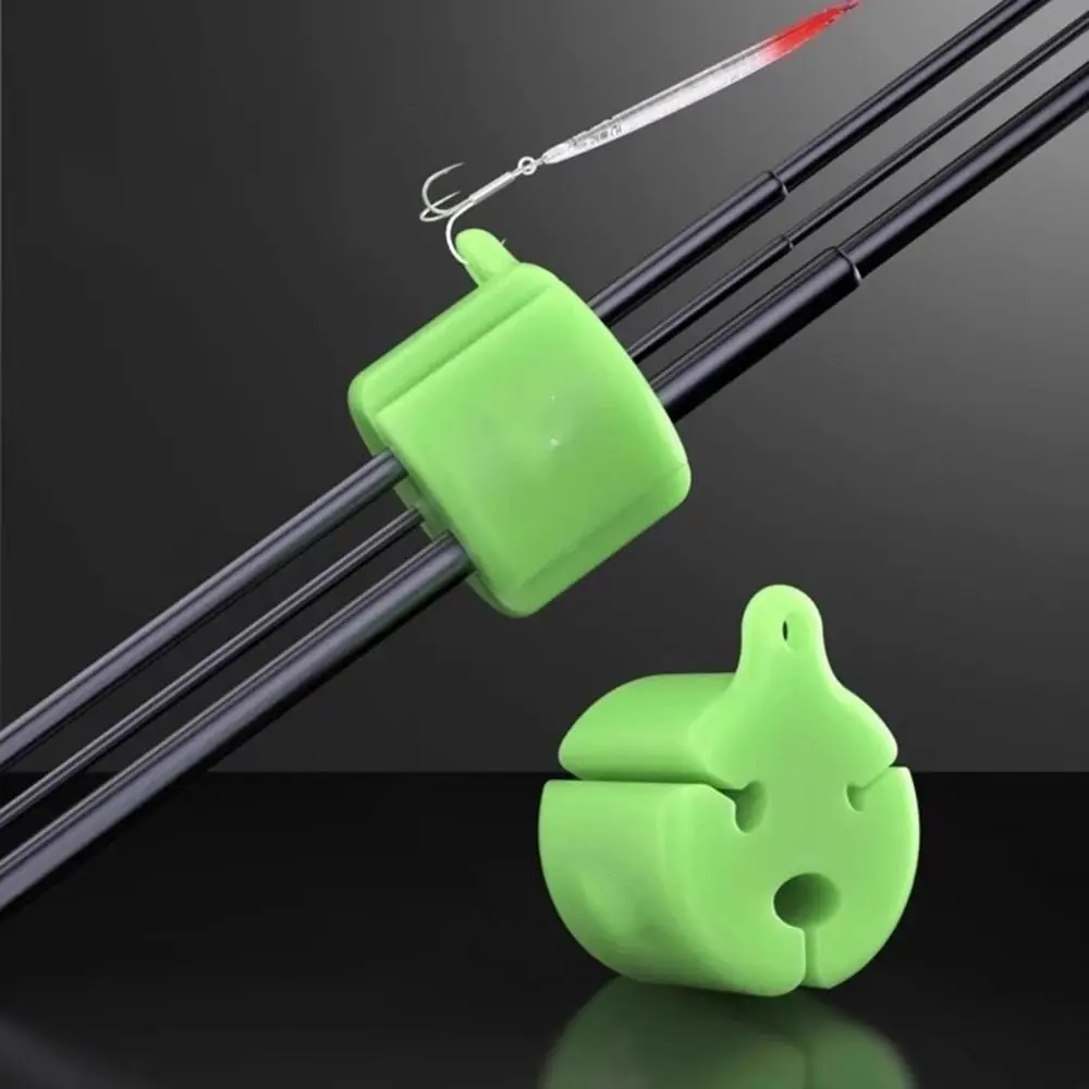 2Pcs Multifunctional Fishing Rod Holder Non-Slip Wall Mounted Fishing Rod Fixer Snack Storage Clip Fishing Rod Protectors