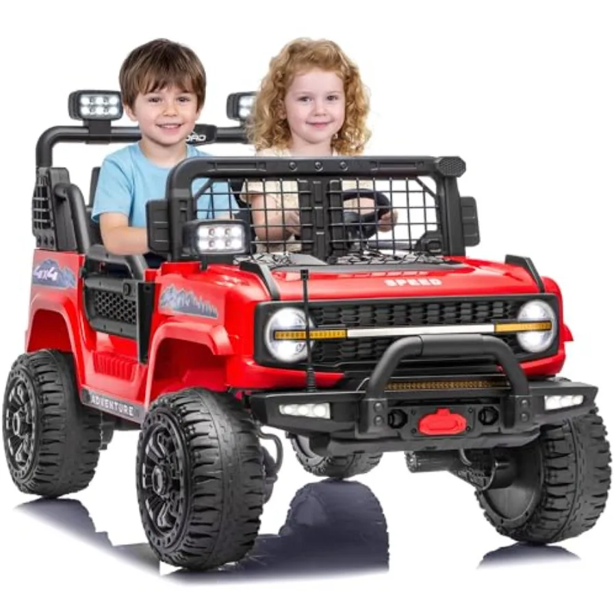 

Детский электромобиль 24В с пультом управления, 2-местный, 800Вт мотор, плавный запуск, Bluetooth, 3 скорости, 4 амортизатора