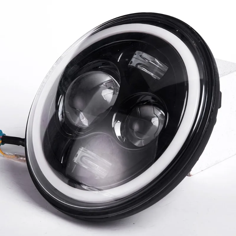 60W white halo angel eye LED fog light bulb DRL driving off-road  round illuminated fog auxiliary driving