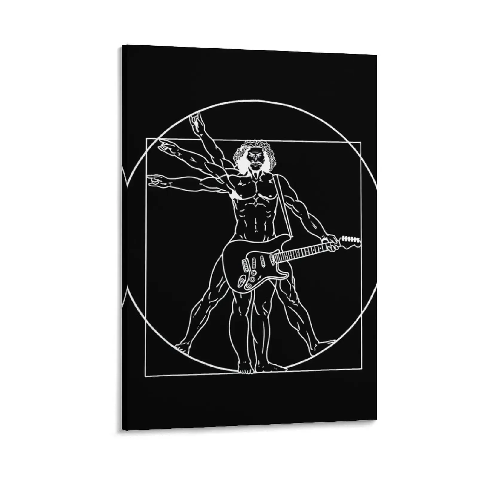 

Vitruvian Man Guitar Da Vinci Canvas Painting room decorations room decoration accessories Decoration