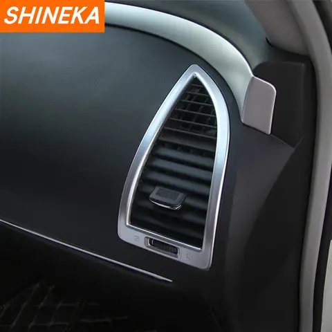 SHINEKA Interior AC Air conditioning Vent Decorative Trim Outlet Cover Frame for Nissan Patrol Y62 2017 Car Accessories ABS 2pcs 10 best sales nissan patrol y62 accessories - №6