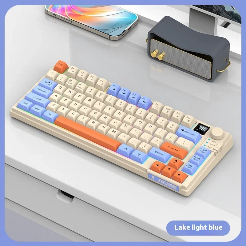 XUNSVFOX K92 81-Key Gaming Keyboard 80% Layout  USB RGB Wired Light Volume Knob Ergonomics Esports Computer Peripherals