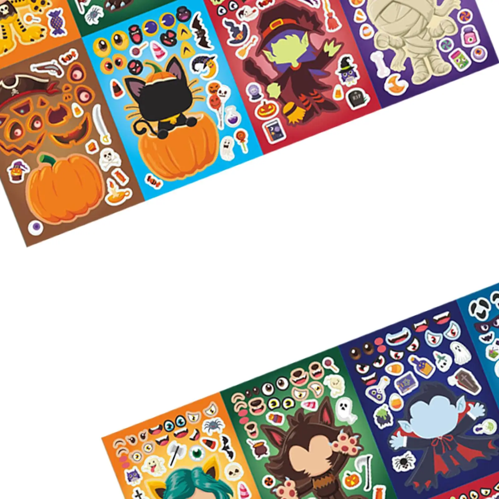 ハロウィーンのステッカー,漫画のデザイン,使いやすい,男の子と女の子のための,ギフト