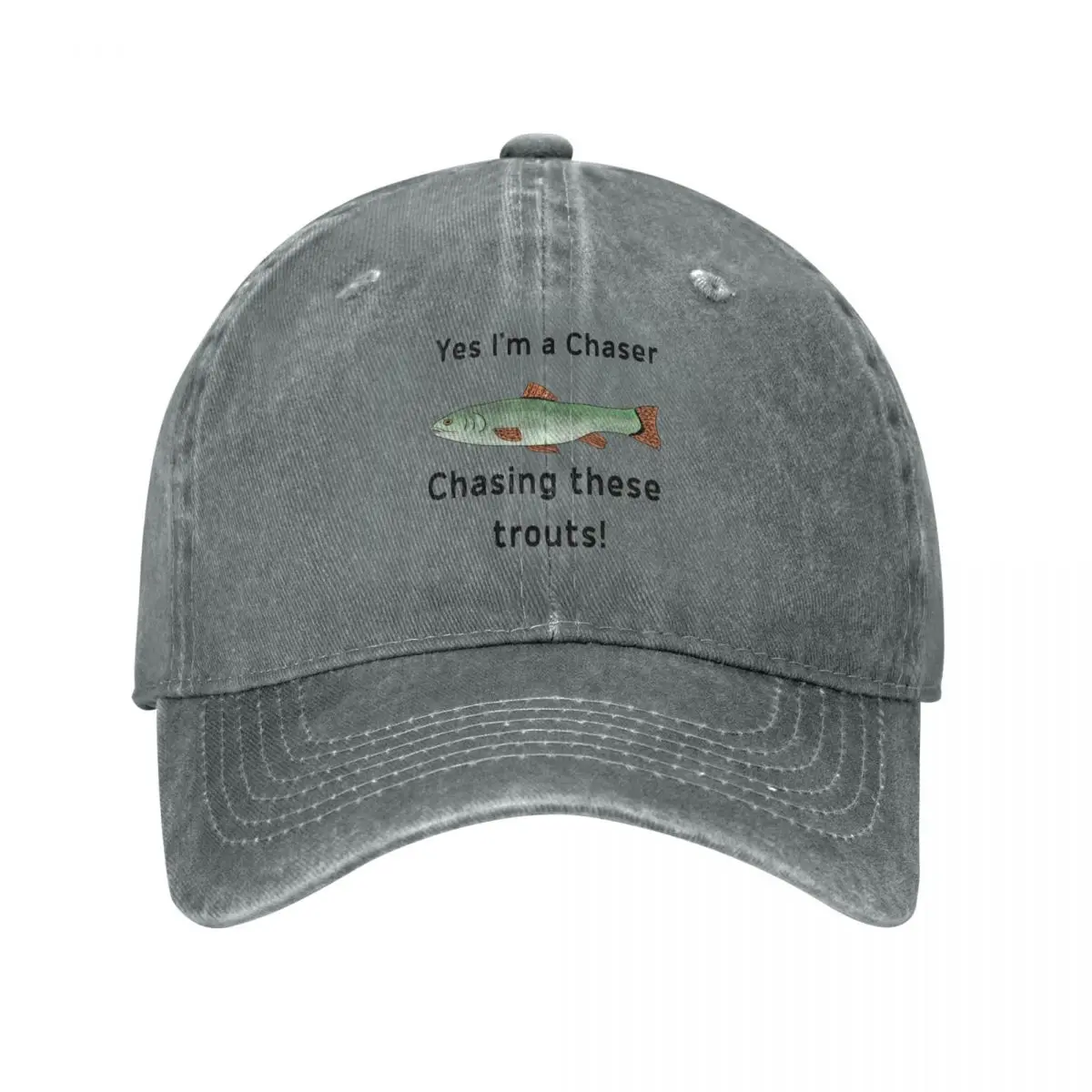 chasing these trouts Baseball Cap Hat Beach Rugby Hat Baseball Cap Hat Luxury Brand Woman Men's