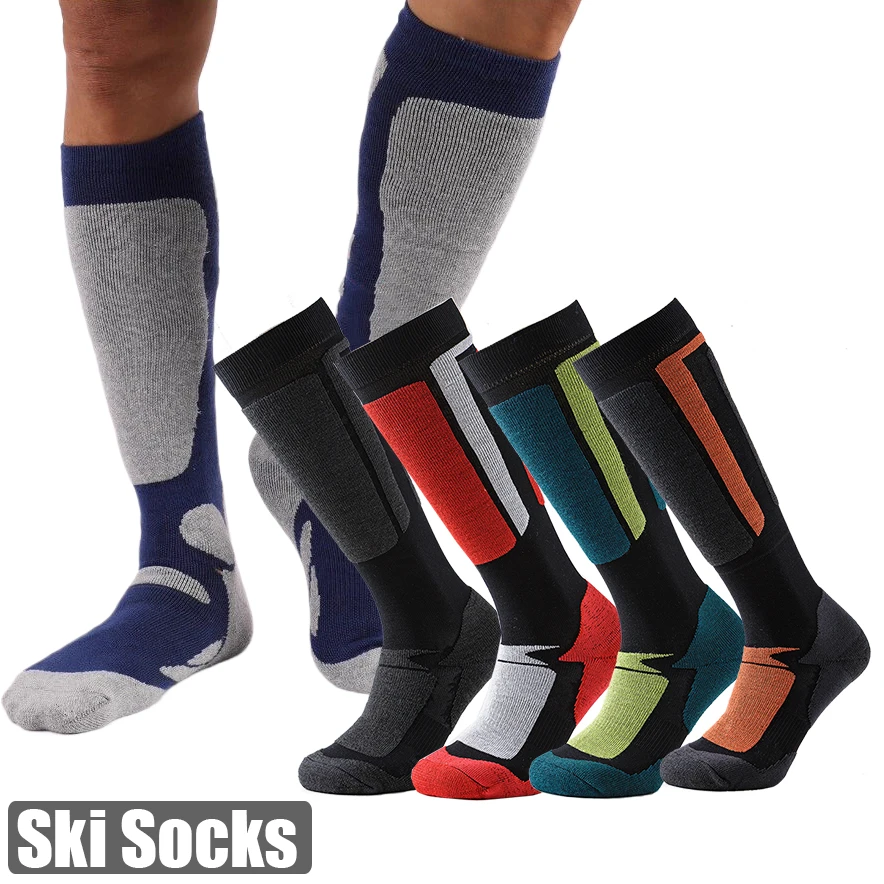 

Мужские и женские гольфы для сноуборда, зимние утепленные носки, термоматериал, идеально подходят для занятий спортом на открытом воздухе, пеших прогулок, погоды, уличные носки ​