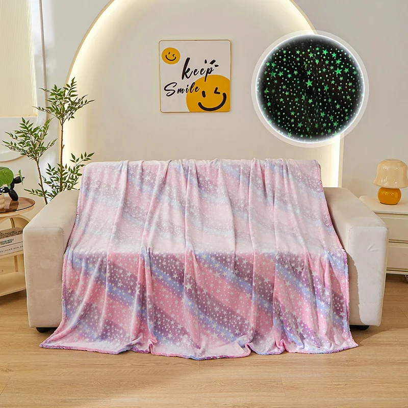 

Фланелевое светящееся одеяло, приятное для кожи диванное полотенце, мягкое одеяло до колена, домашнее клетчатое дорожное шаль, одеяло с кондиционером manta