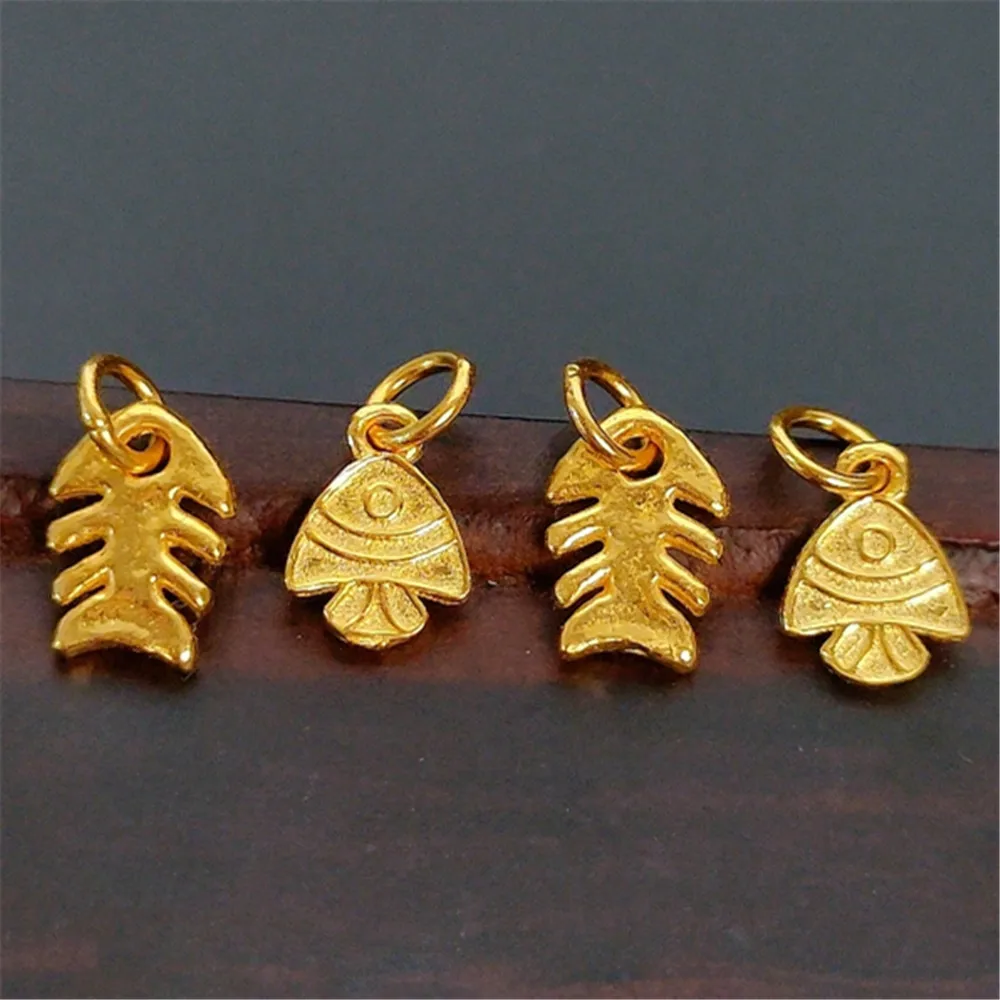 

1pcs Fine Pure 999 24K Yellow Gold Women Lucky Fish Pendant