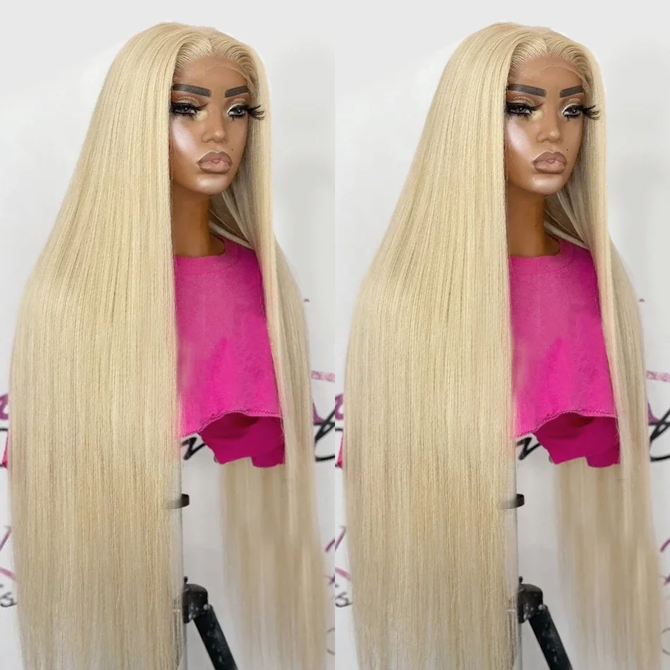 30 40 inch 613 Blonde 13x6 Lace Frontal Wig Human Hair Bone Straight 220% Density 13x4 HD Transparent Lace Front Wigs For Women