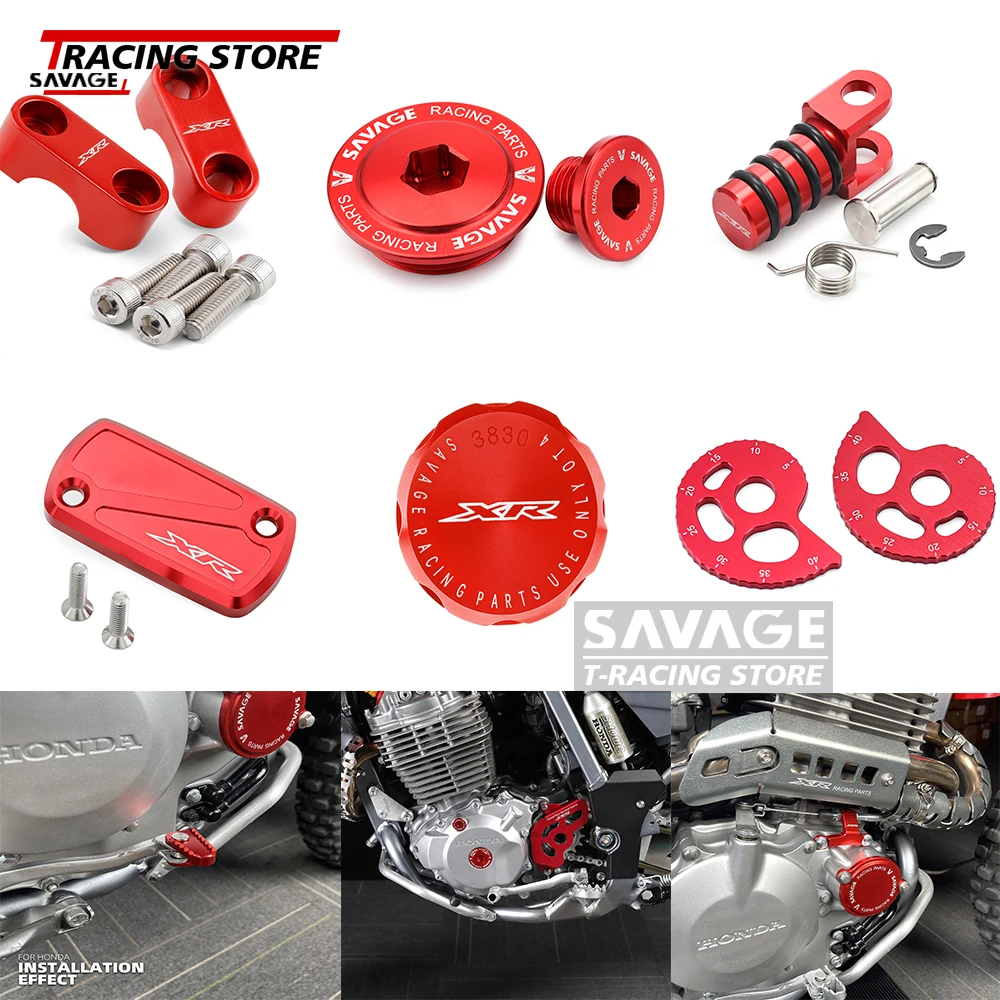 

For Honda XR400R Bodywork Frame Fairing Plug Cap Cover Crankcase Chain Sprocket Guard Hose Clamp Reservoir Cover Peg Pedal Plate