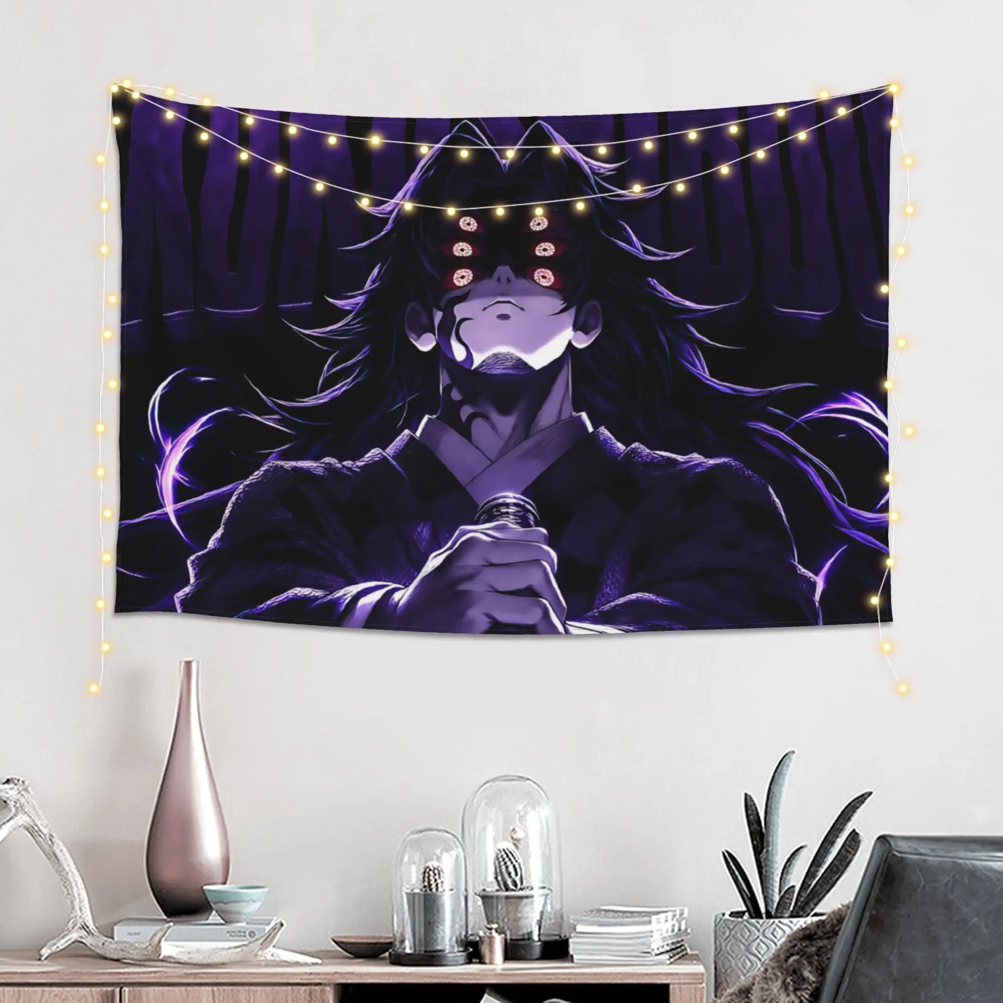 Customized Demon Slayer Cutecore Tapestry  Wall Hanging Blanket Tapestry Home Decor Items Wall Decorations