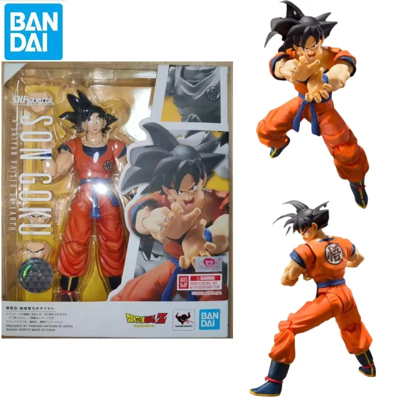 

В наличии Bandai Dragon Ball Z SHF Сон Гоку 2.0 S.H. Коллекционная фигурка Figuarts A Saiyan Raised On Earth, подарок для любителей коллекционирования