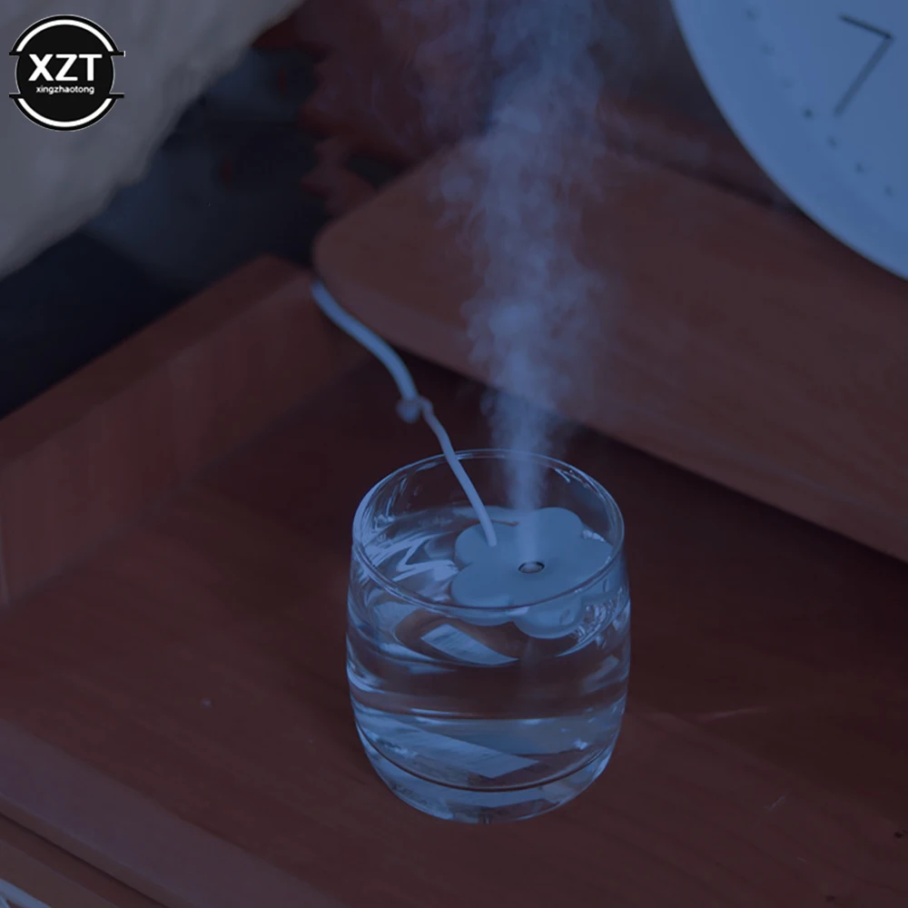 USB Portable Mini Petal Shape Air Humidifier Ultrasonic Aromatherapy Diffusers for Home Plants Purifier