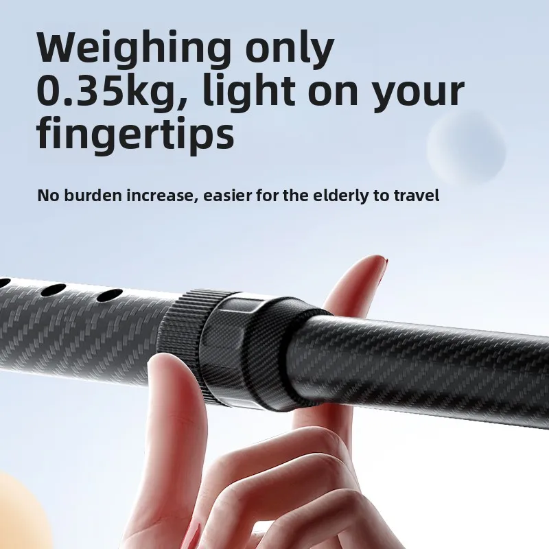 Telescoping Folding Forearm Crutches Adults Lightweight Adjustable with Rubber Handles Carbon Fiber Walking Sticks Elbow Crutch