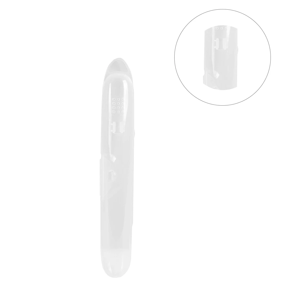 

12 Pcs Portable Toothbrush Case Transparent Container Dust-proof Carrying Toothbrushes Holder Easy Open