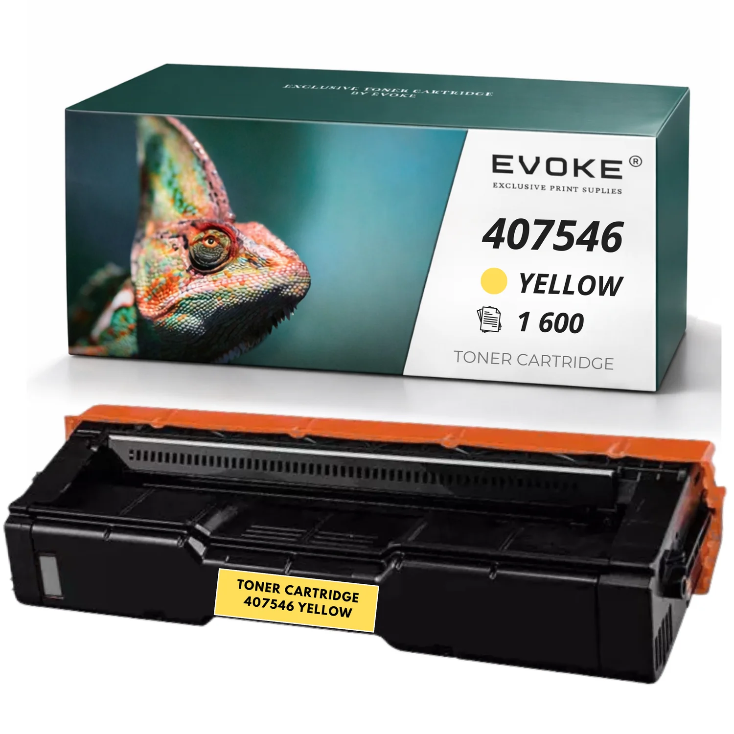 Evoke compatibele toner voor Ricoh Spc250E Spc261Y 407546 Spc250E Spc261Y Geel 1600 pagina's Aficio Sp C250E C250Dn C50Sf C250Sf