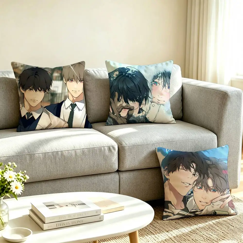L-Lost in the Cloud BL Webtoon  Pillow Case Square Double-Sided Sofa Cushion Cover Bedroom Bedside Pillow